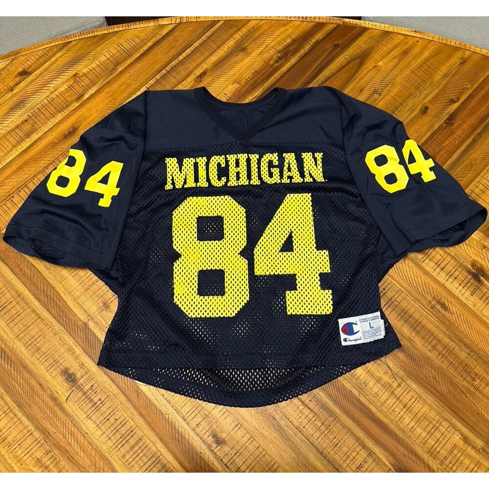 Vintage Champion Michigan Wolverines Authentic Practice Football Jersey #84 Mens